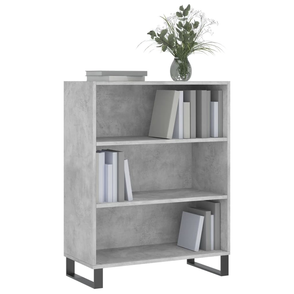vidaxL Shelf Cabinet Concrete Grey 69.5x32.5x90 cm Engineered Wood