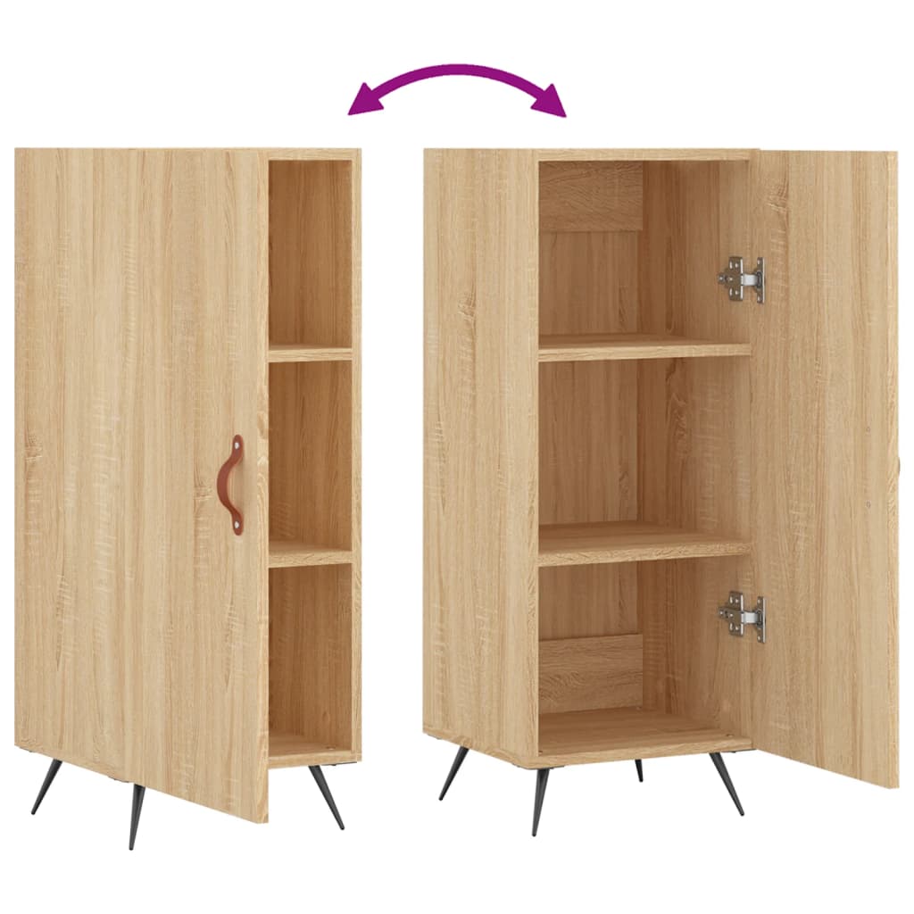 vidaXL Sideboard Sonoma Oak 34.5x34x90 cm Engineered Wood