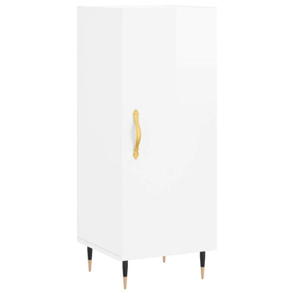 vidaXL Sideboard High Gloss White 34.5x34x90 cm Engineered Wood