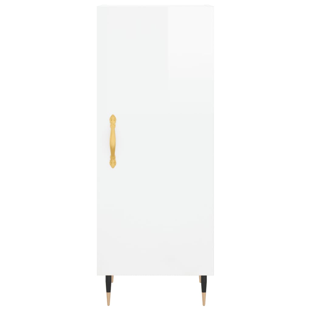 vidaXL Sideboard High Gloss White 34.5x34x90 cm Engineered Wood
