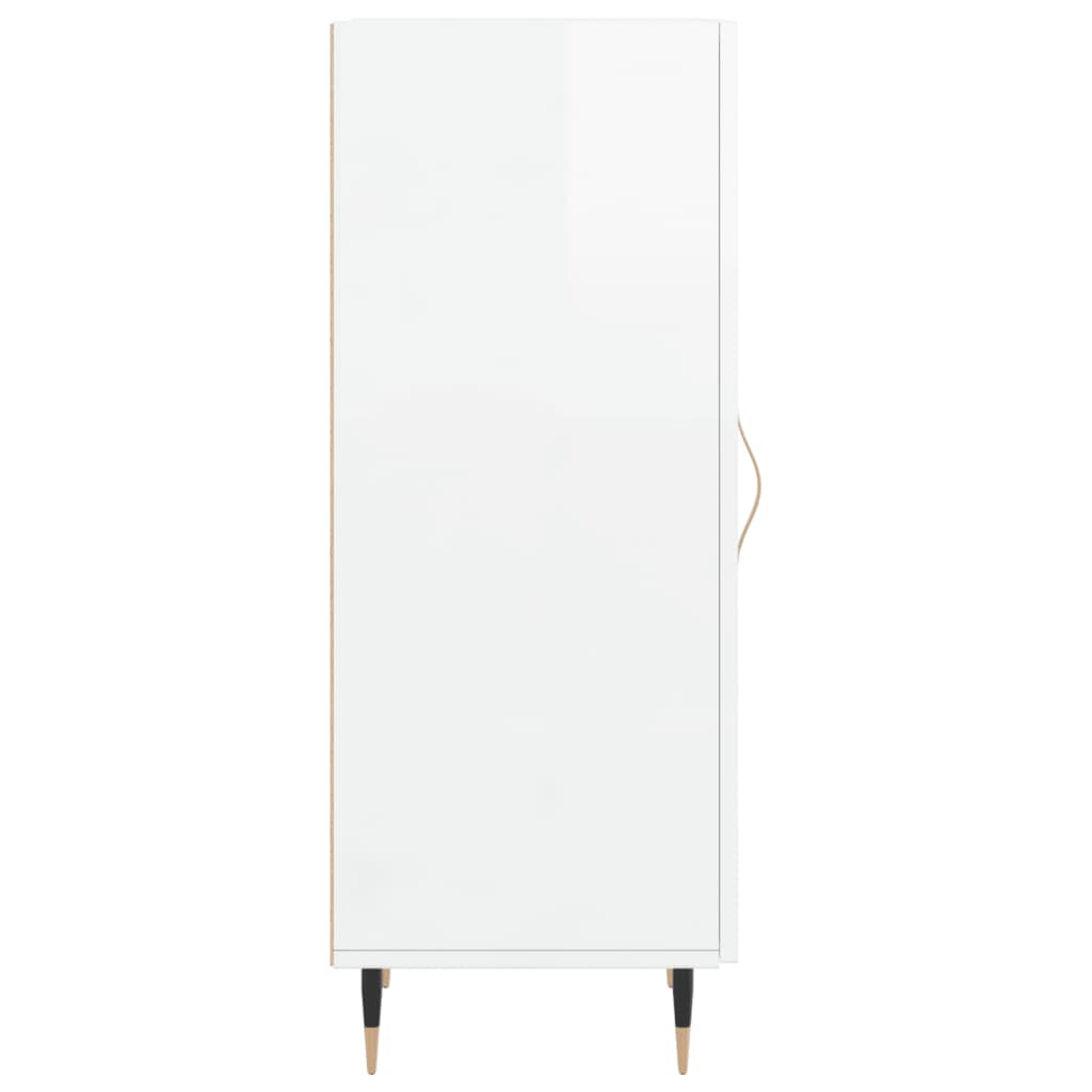 vidaXL Sideboard High Gloss White 34.5x34x90 cm Engineered Wood