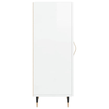 vidaXL Sideboard High Gloss White 34.5x34x90 cm Engineered Wood