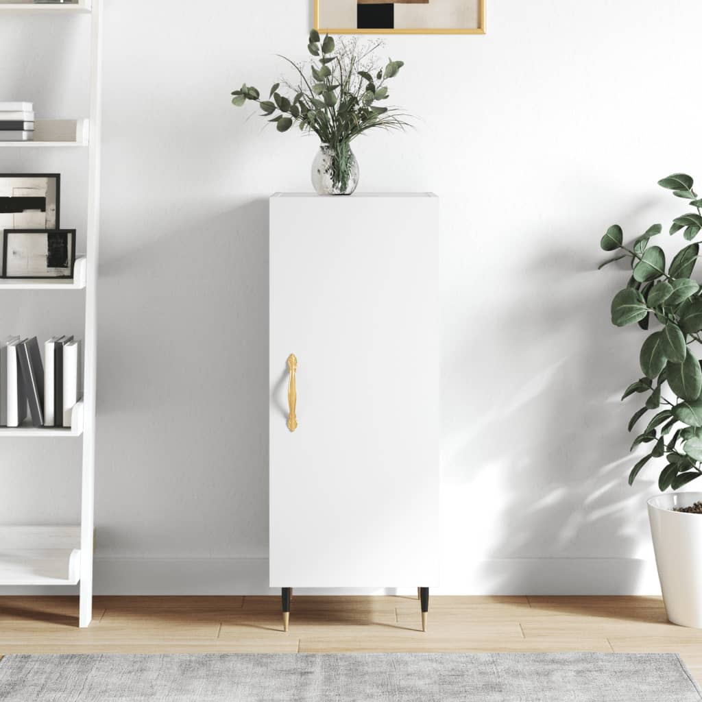 vidaXL Sideboard High Gloss White 34.5x34x90 cm Engineered Wood