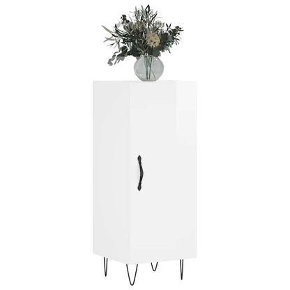 vidaXL Sideboard High Gloss White 34.5x34x90 cm Engineered Wood