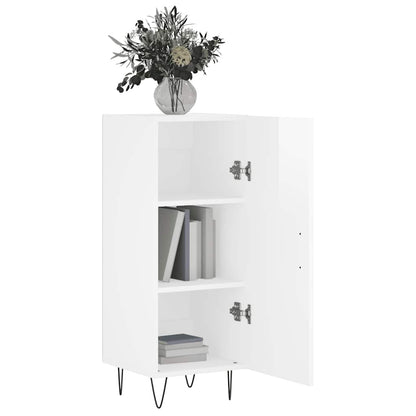 vidaXL Sideboard High Gloss White 34.5x34x90 cm Engineered Wood