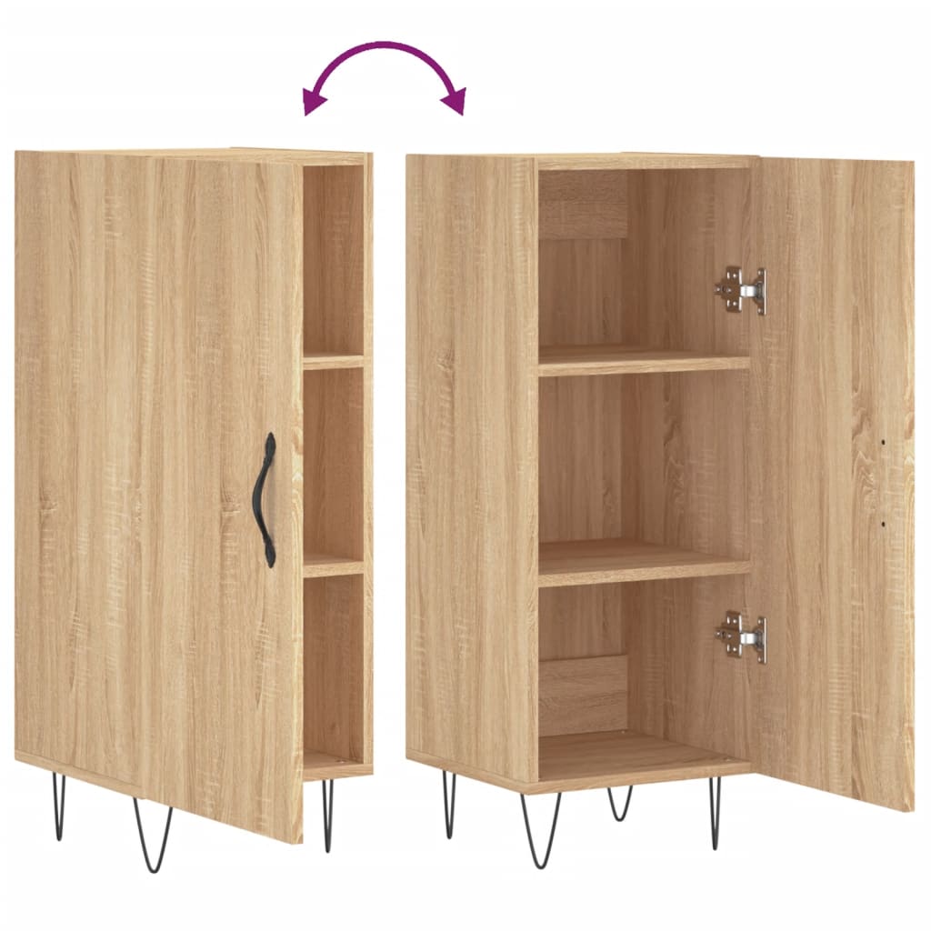 vidaXL Sideboard Sonoma Oak 34.5x34x90 cm Engineered Wood