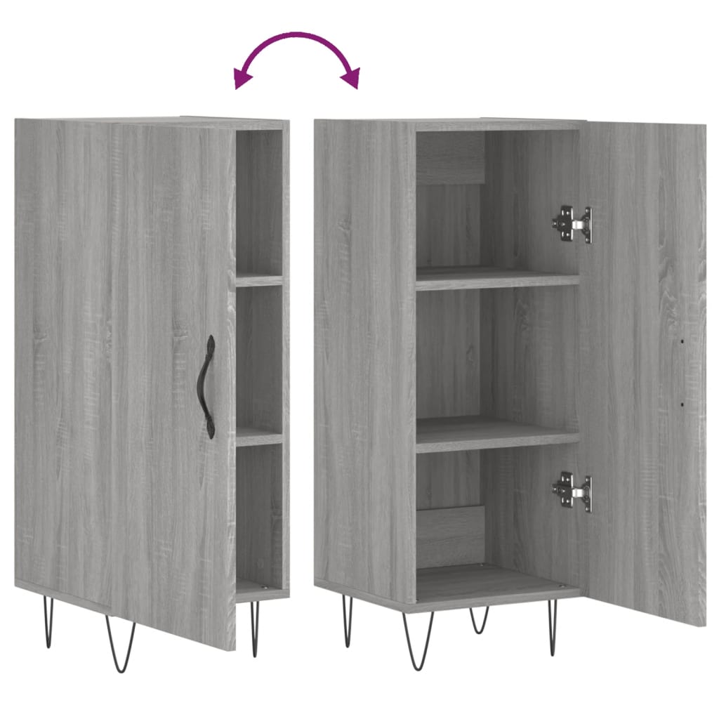 vidaXL Sideboard Grey Sonoma 34.5x34x90 cm Engineered Wood