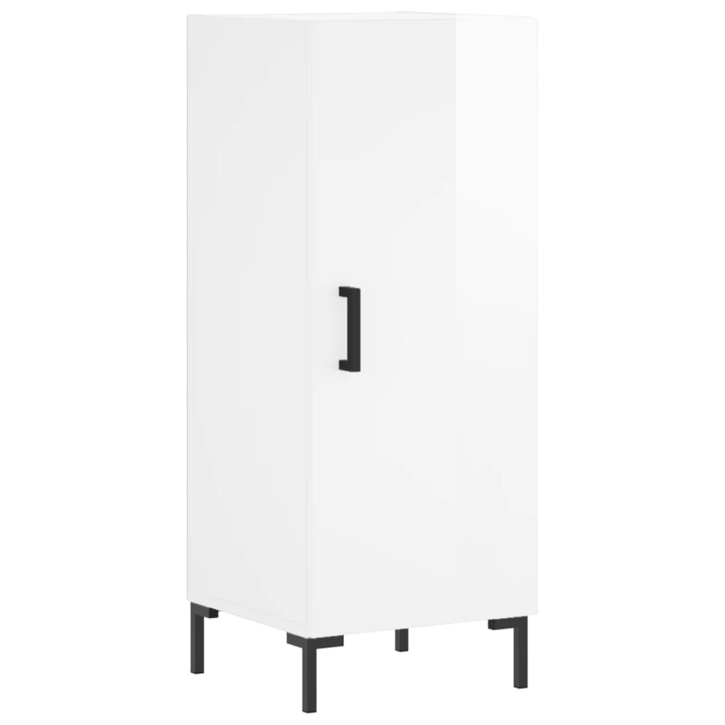 vidaXL Sideboard High Gloss White 34.5x34x90 cm Engineered Wood