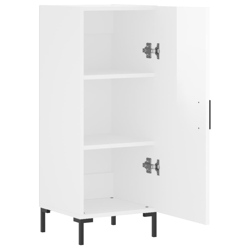 vidaXL Sideboard High Gloss White 34.5x34x90 cm Engineered Wood