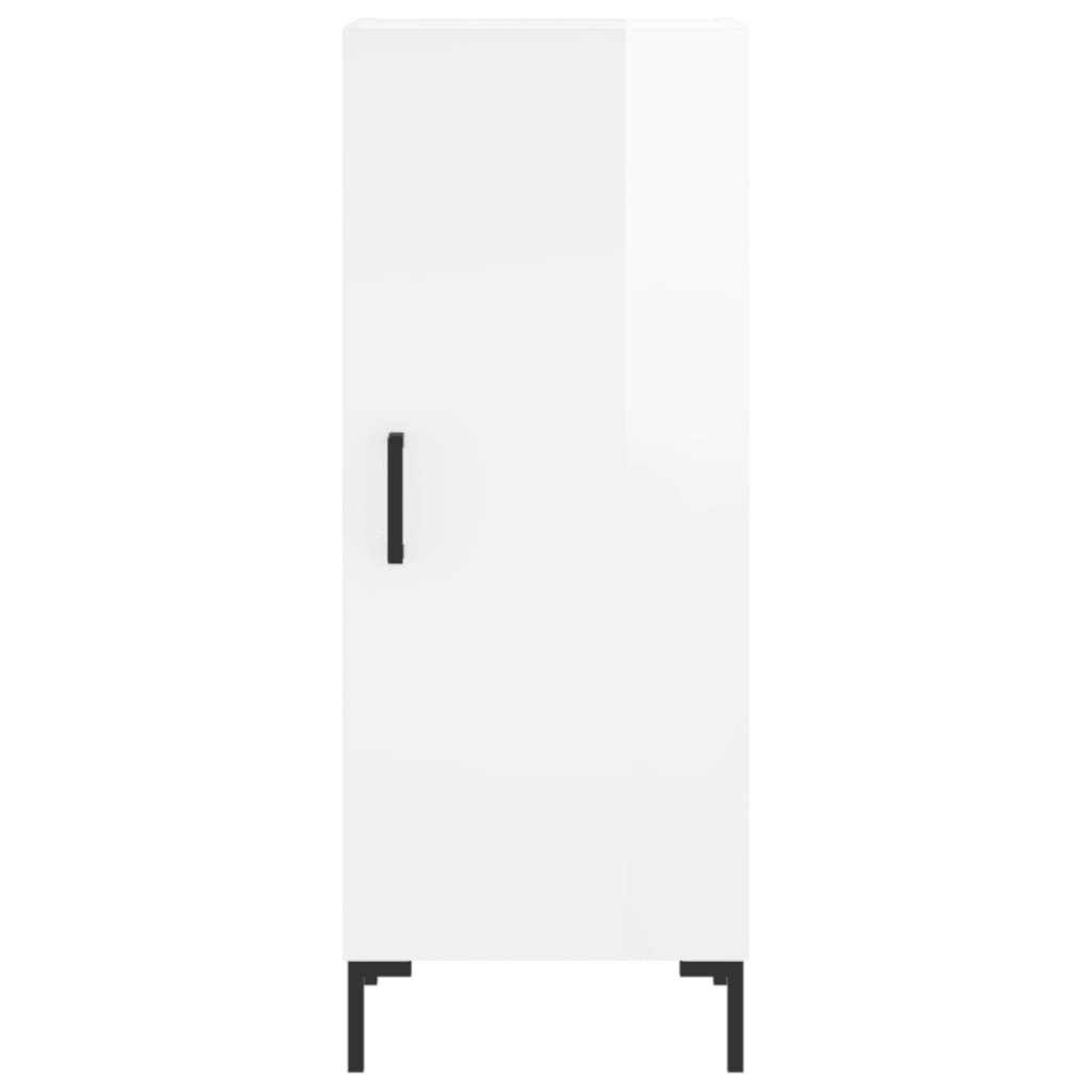 vidaXL Sideboard High Gloss White 34.5x34x90 cm Engineered Wood