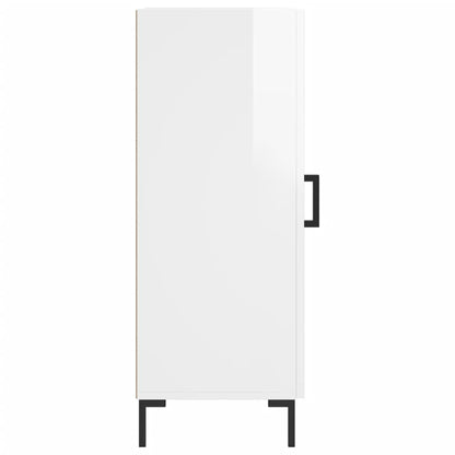vidaXL Sideboard High Gloss White 34.5x34x90 cm Engineered Wood