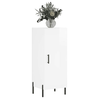 vidaXL Sideboard High Gloss White 34.5x34x90 cm Engineered Wood
