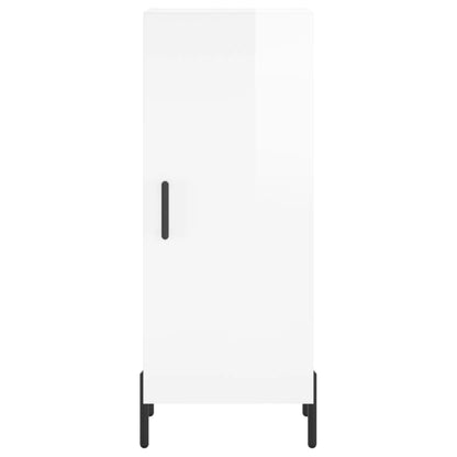 vidaXL Sideboard High Gloss White 34.5x34x90 cm Engineered Wood