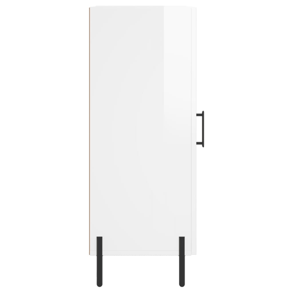 vidaXL Sideboard High Gloss White 34.5x34x90 cm Engineered Wood