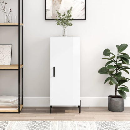 vidaXL Sideboard High Gloss White 34.5x34x90 cm Engineered Wood