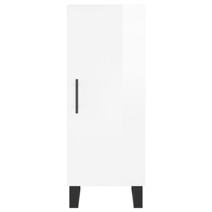 vidaXL Sideboard High Gloss White 34.5x34x90 cm Engineered Wood