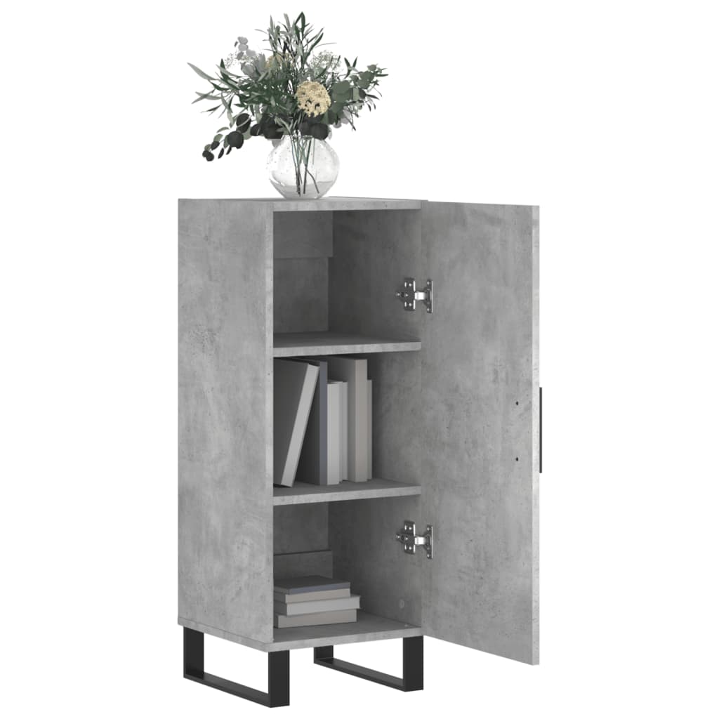 vidaXL Sideboard Concrete Grey 34.5x34x90 cm Engineered Wood