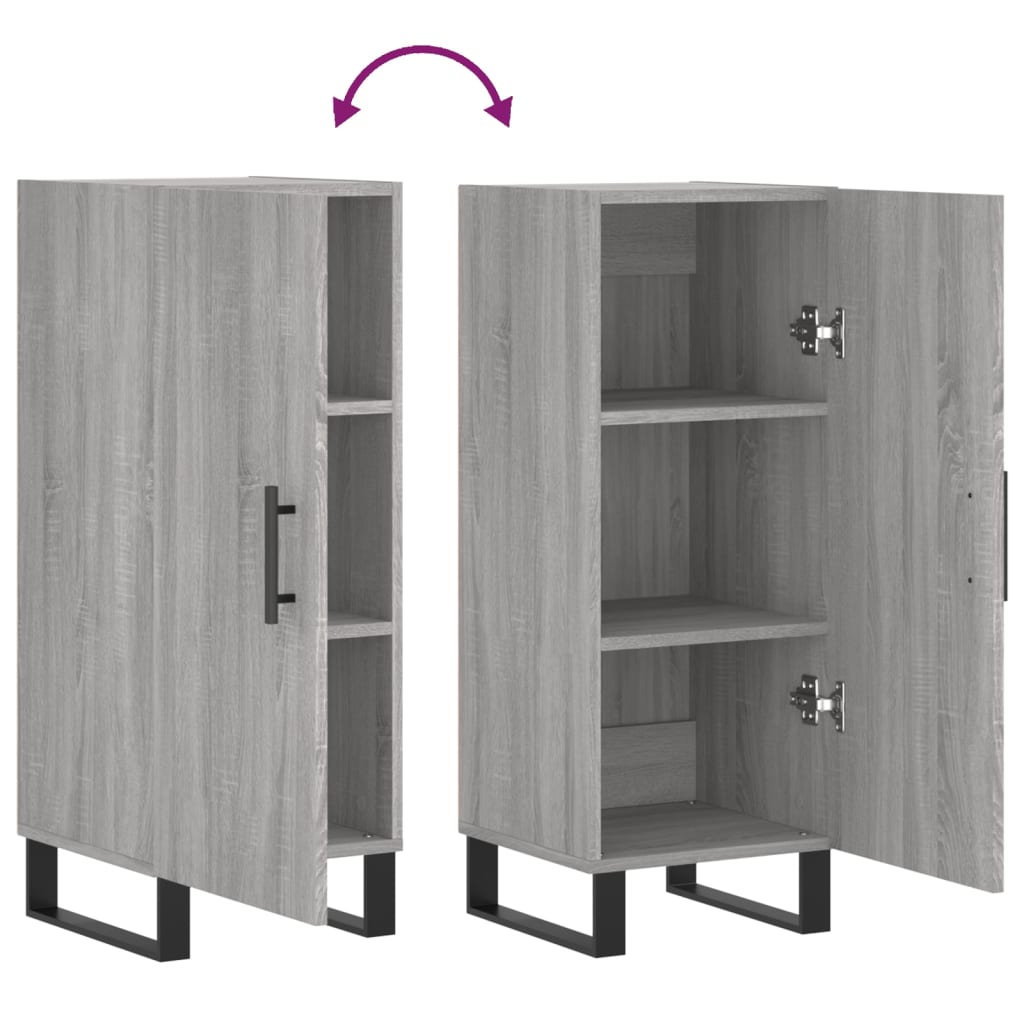 vidaXL Sideboard Grey Sonoma 34.5x34x90 cm Engineered Wood