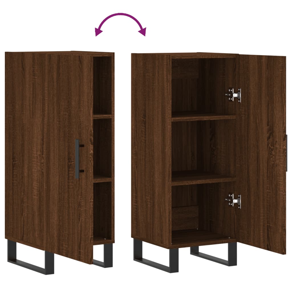 vidaXL Sideboard Brown Oak 34.5x34x90 cm Engineered Wood