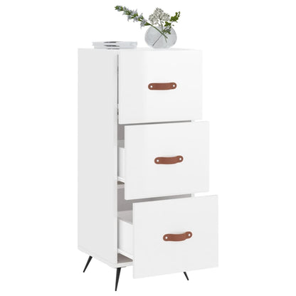 vidaXL Sideboard High Gloss White 34.5x34x90 cm Engineered Wood