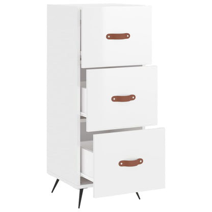 vidaXL Sideboard High Gloss White 34.5x34x90 cm Engineered Wood