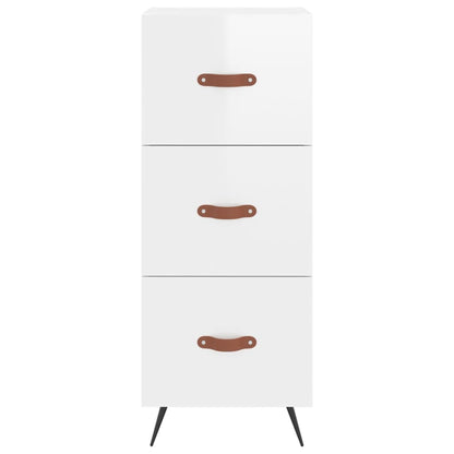 vidaXL Sideboard High Gloss White 34.5x34x90 cm Engineered Wood