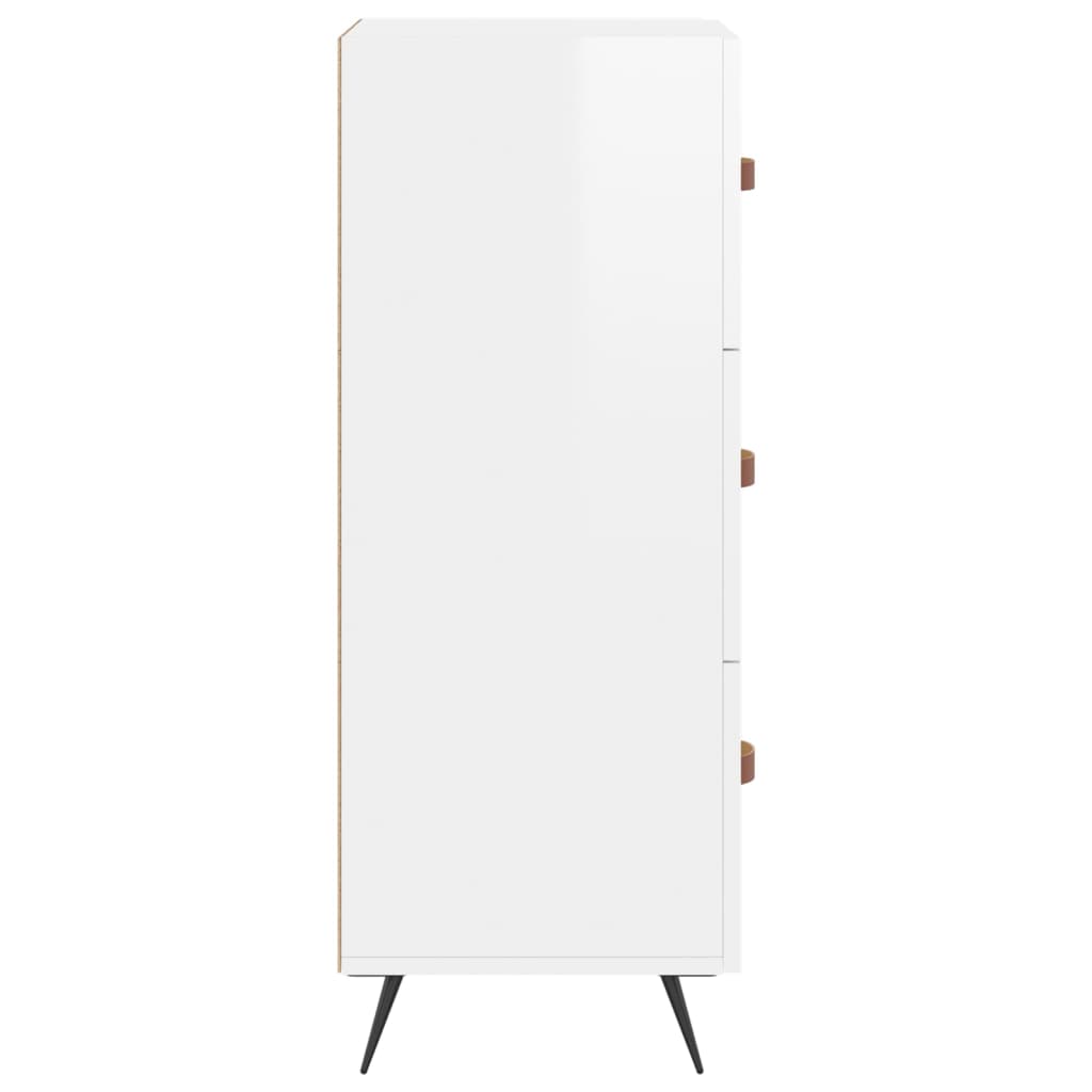 vidaXL Sideboard High Gloss White 34.5x34x90 cm Engineered Wood
