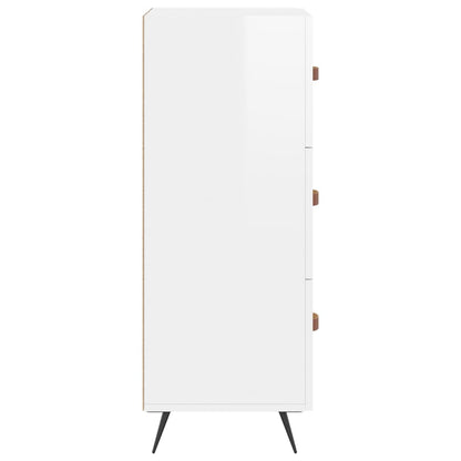 vidaXL Sideboard High Gloss White 34.5x34x90 cm Engineered Wood