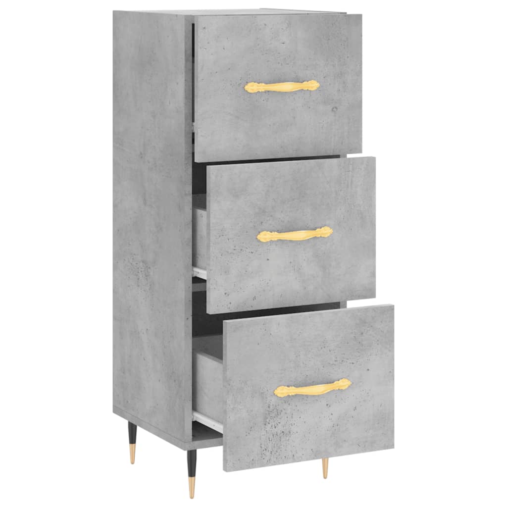 vidaXL Sideboard Concrete Grey 34.5x34x90 cm Engineered Wood