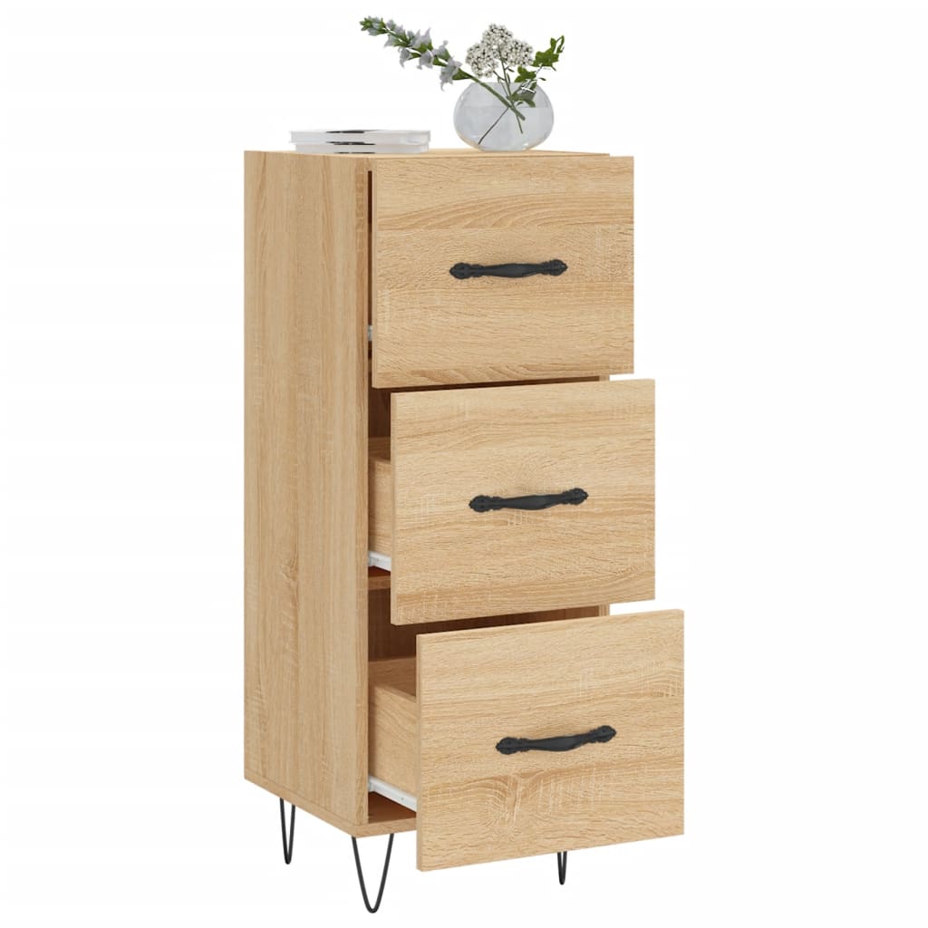 vidaXL Sideboard Sonoma Oak 34.5x34x90 cm Engineered Wood