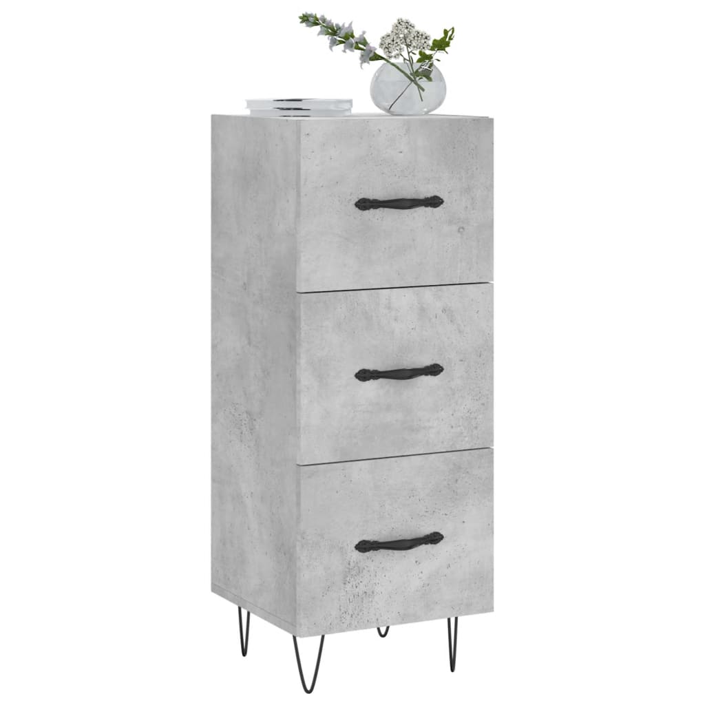 vidaXL Sideboard Concrete Grey 34.5x34x90 cm Engineered Wood