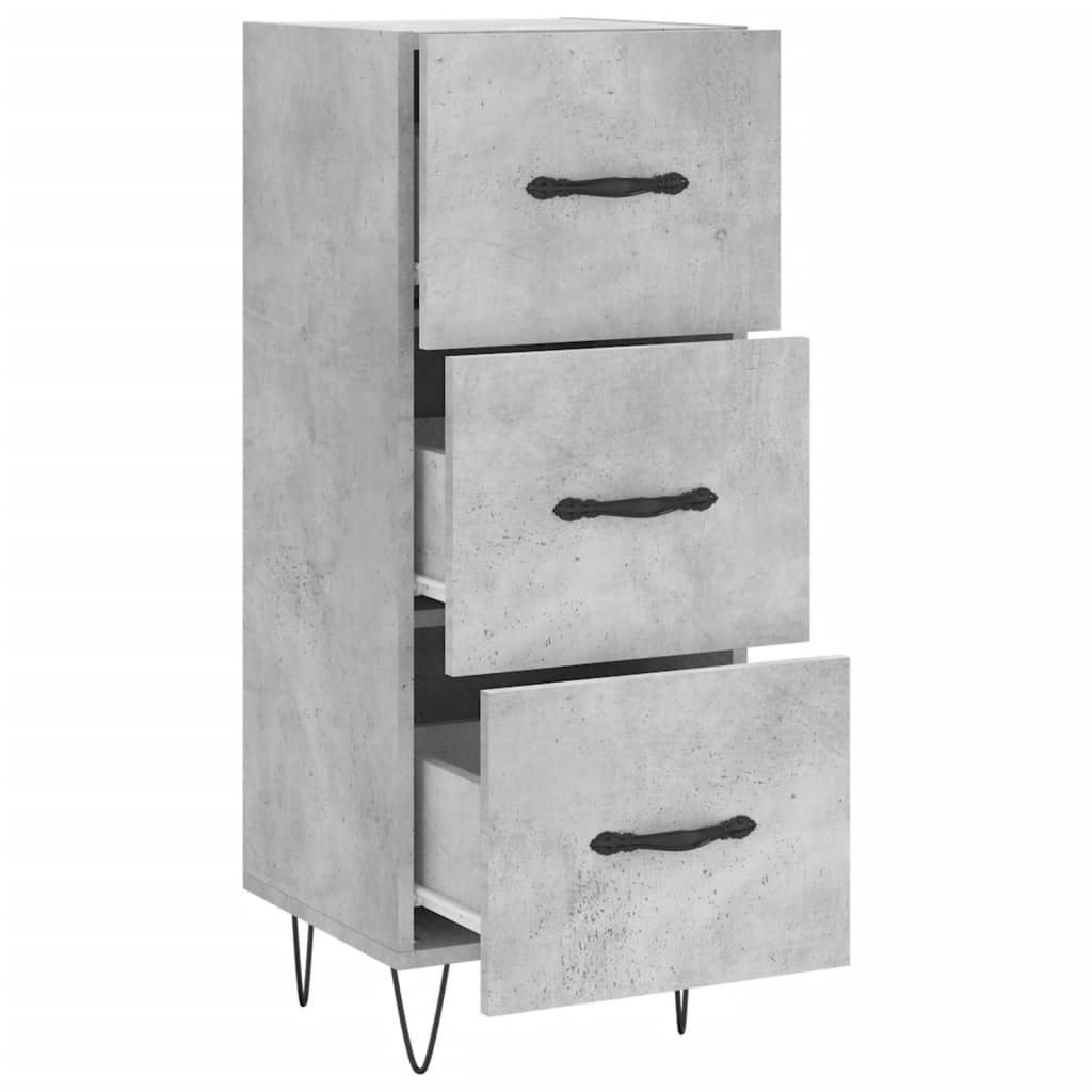 vidaXL Sideboard Concrete Grey 34.5x34x90 cm Engineered Wood