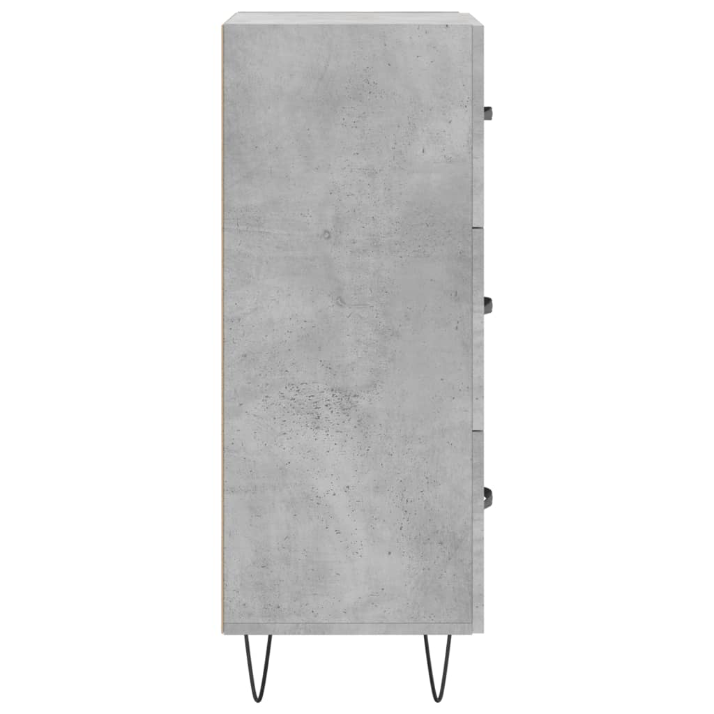 vidaXL Sideboard Concrete Grey 34,5x34x90 cm Engineered Wood