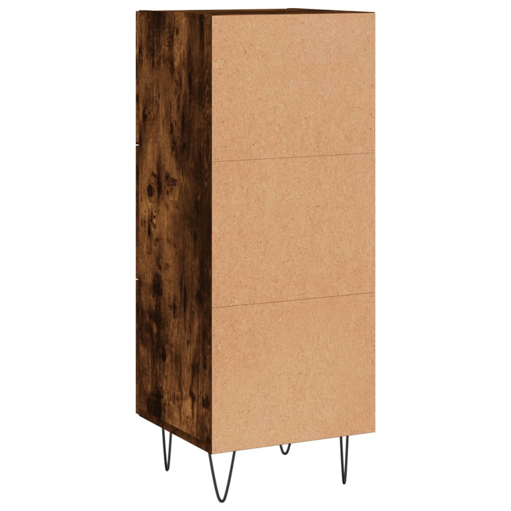 vidaXL Sideboard Smoked Oak 34,5x34x90 cm Engineered Wood
