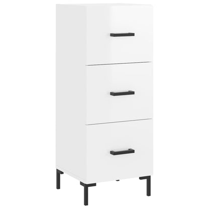 vidaXL Sideboard High Gloss White 34,5x34x90 cm Engineered Wood