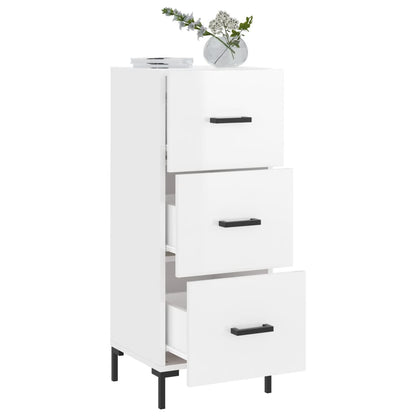 vidaXL Sideboard High Gloss White 34,5x34x90 cm Engineered Wood