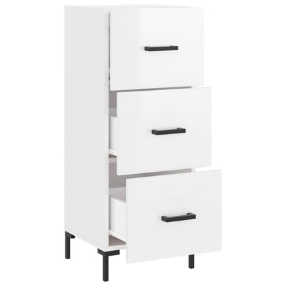 vidaXL Sideboard High Gloss White 34.5x34x90 cm Engineered Wood