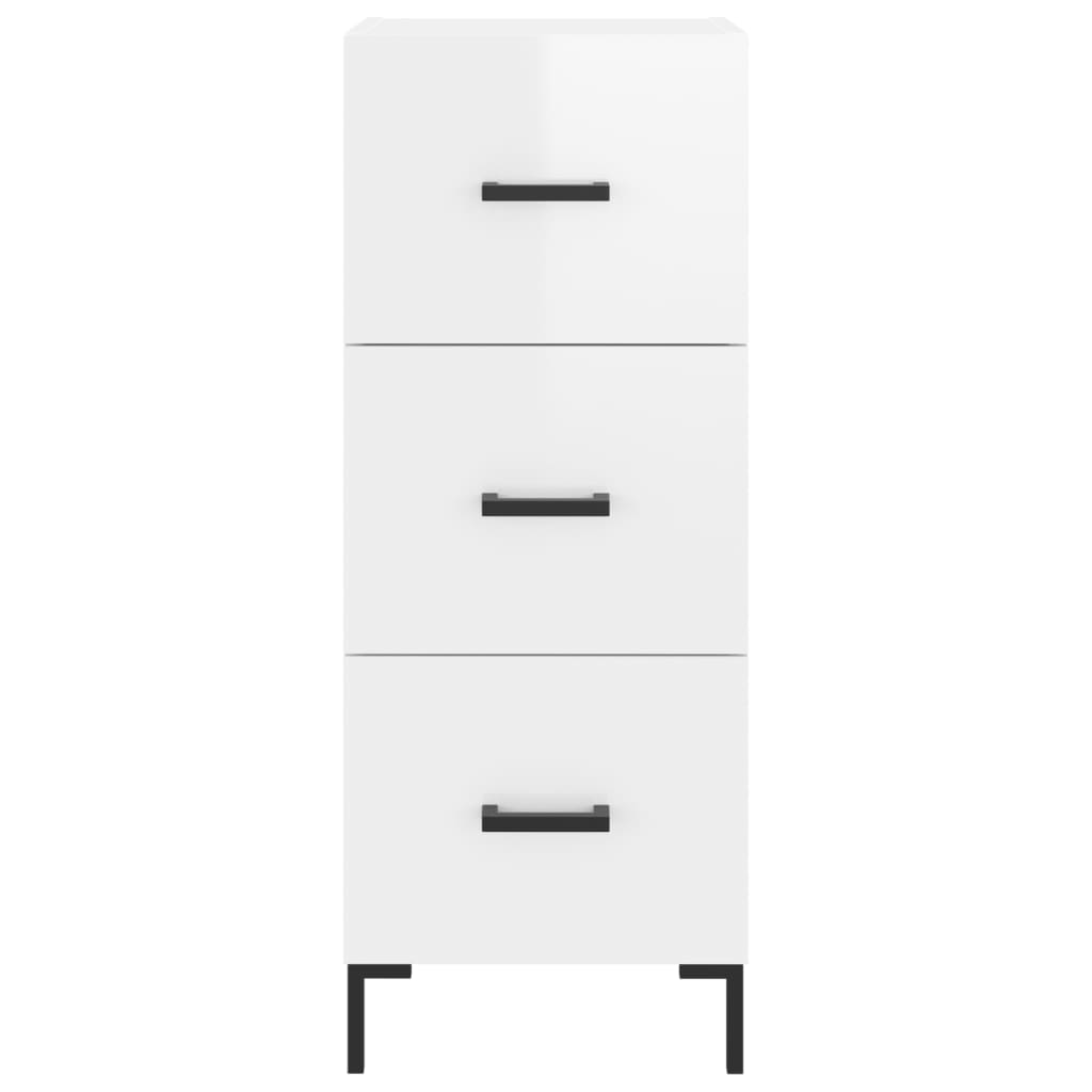 vidaXL Sideboard High Gloss White 34,5x34x90 cm Engineered Wood