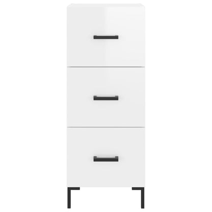 vidaXL Sideboard High Gloss White 34,5x34x90 cm Engineered Wood