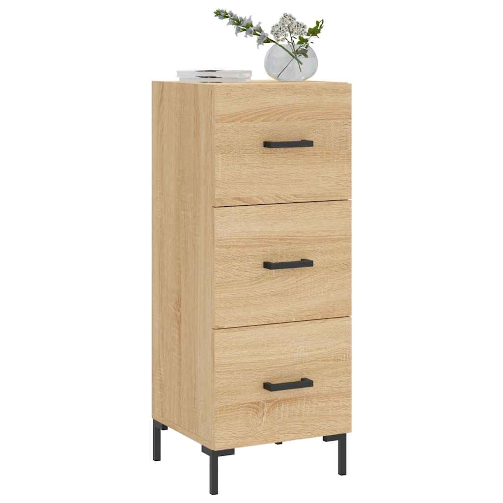 vidaXL Sideboard Sonoma Oak 34.5x34x90 cm Engineered Wood