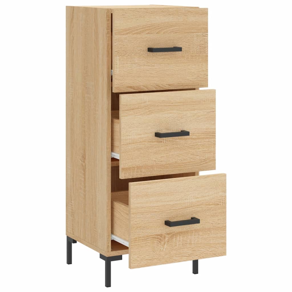 vidaXL Sideboard Sonoma Oak 34.5x34x90 cm Engineered Wood