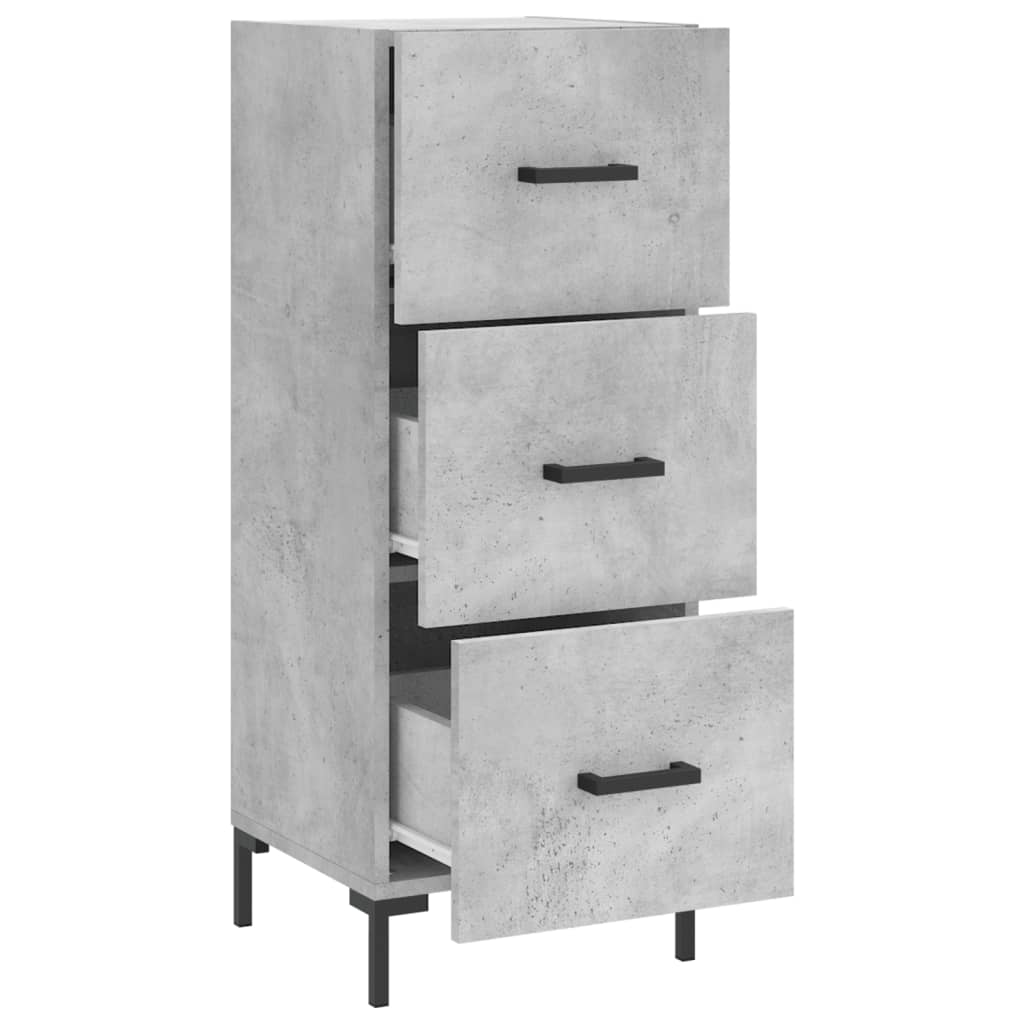vidaXL Sideboard Concrete Grey 34.5x34x90 cm Engineered Wood