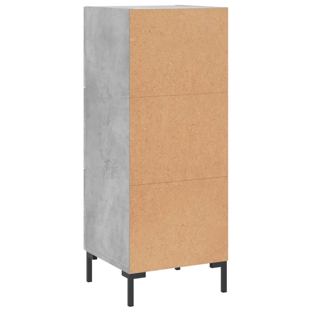 vidaXL Sideboard Concrete Grey 34,5x34x90 cm Engineered Wood