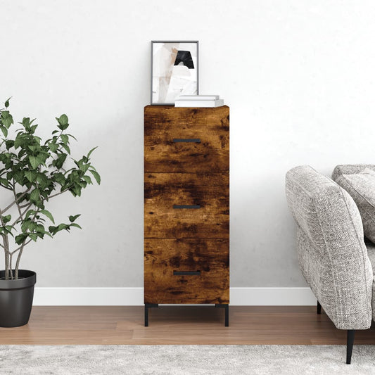 vidaXL Sideboard Smoked Oak 34,5x34x90 cm Engineered Wood