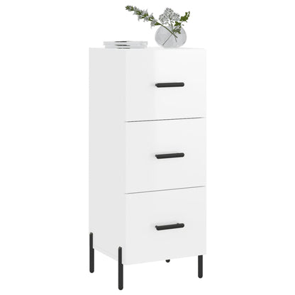 vidaXL Sideboard High Gloss White 34,5x34x90 cm Engineered Wood