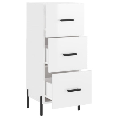 vidaXL Sideboard High Gloss White 34.5x34x90 cm Engineered Wood