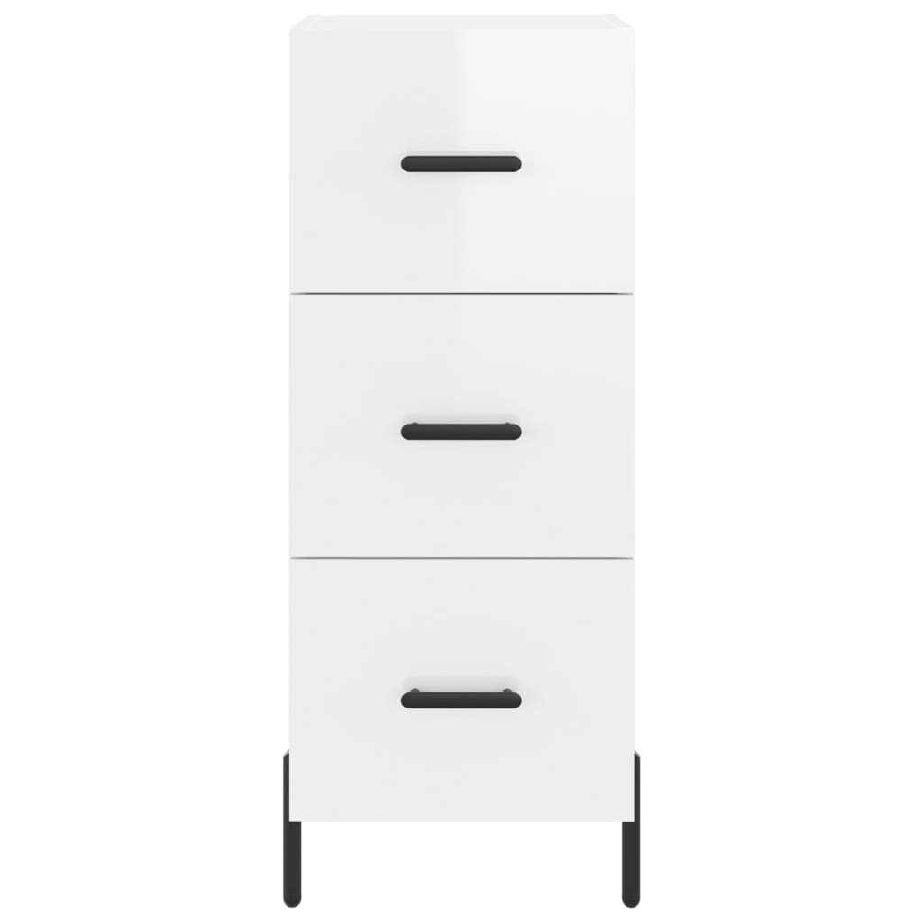 vidaXL Sideboard High Gloss White 34,5x34x90 cm Engineered Wood