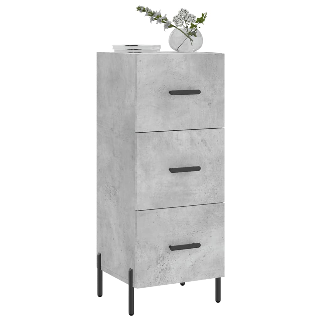 vidaXL Sideboard Concrete Grey 34,5x34x90 cm Engineered Wood