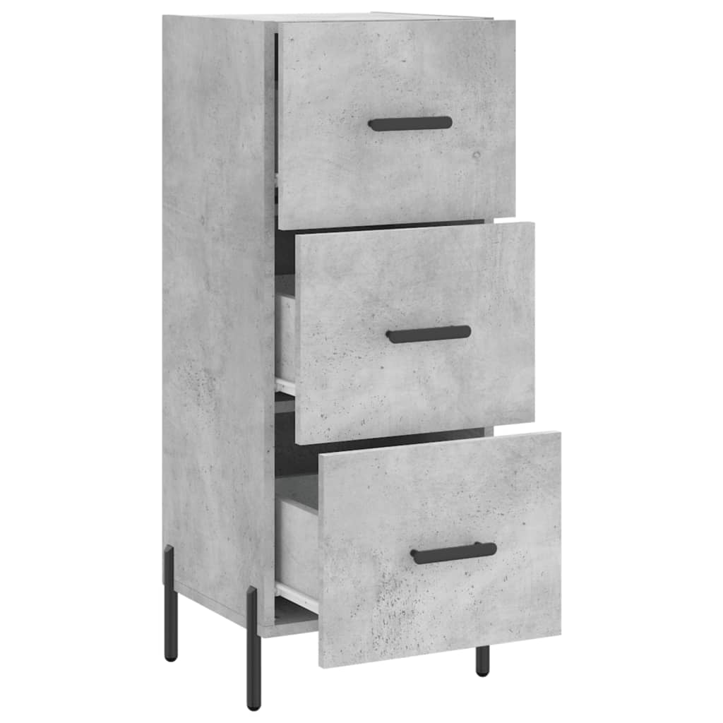 vidaXL Sideboard Concrete Grey 34,5x34x90 cm Engineered Wood