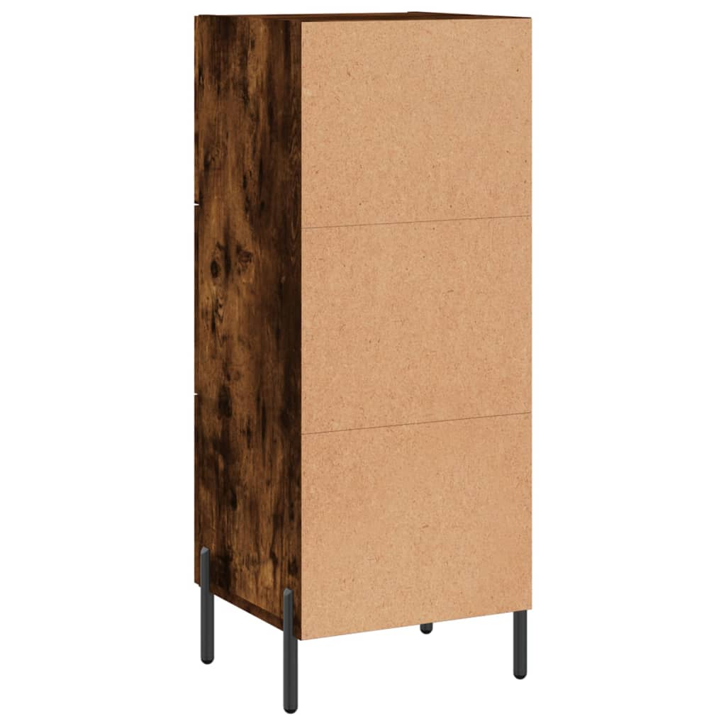 vidaXL Sideboard Smoked Oak 34.5x34x90 cm Engineered Wood